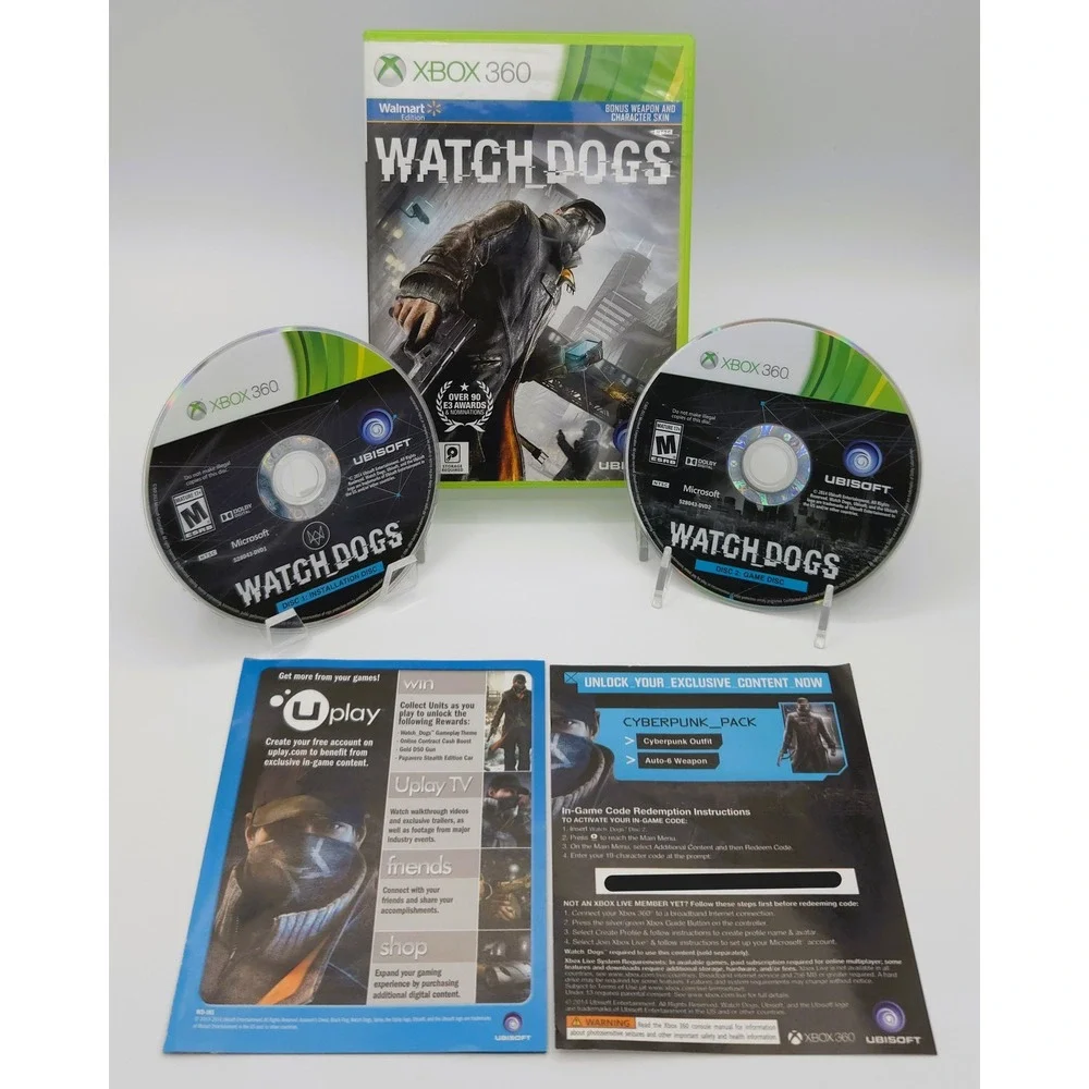 Watch Dogs (Walmart Edition) 2014 - Microsoft Xbox 360 - CIB w/ Inserts & Tested